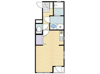 RUHE文化公園前通(ワンルーム/2階)の間取り写真