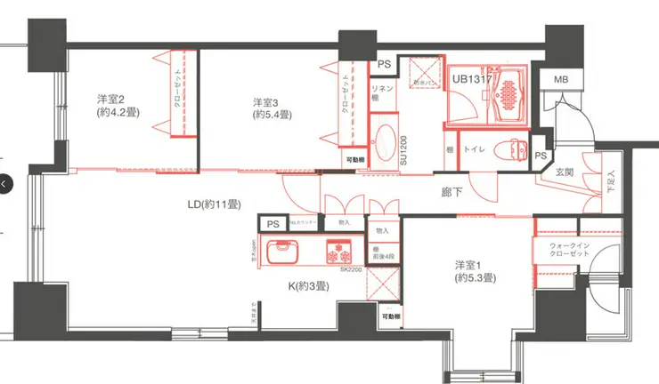 アマックス横浜 6階階 間取り
