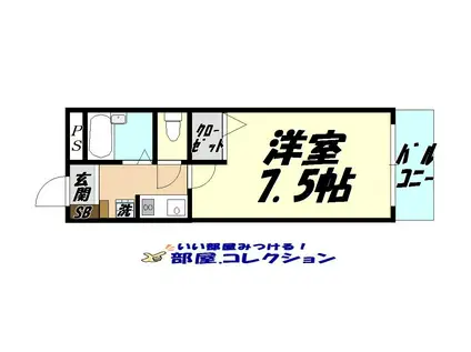 ISHIGAKI BLD(1K/3階)の間取り写真