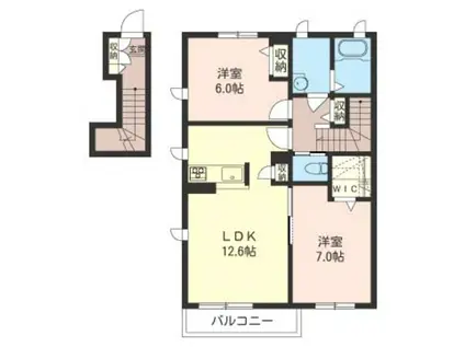 SHA MAISON TAKEI(2LDK/2階)の間取り写真