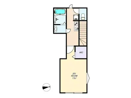 クレオ桜台(1K/2階)の間取り写真