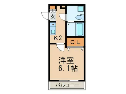 AXIS阿佐谷(1K/2階)の間取り写真