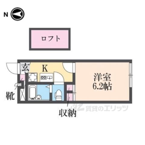 レオパレスパーク ハイム(1K/1階)の間取り写真