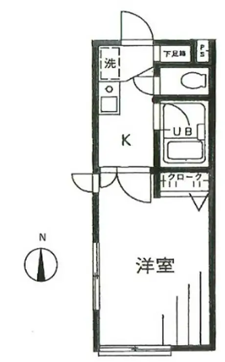 シェモア東中野 1階階 間取り