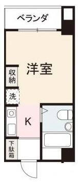 アパルトマン成合(ワンルーム/3階)の間取り写真