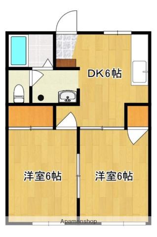 セフィラ野田(2DK/1階)の間取り写真