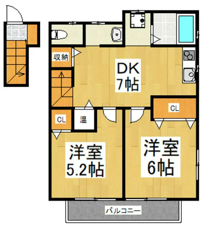 パインコート小平A 2階階 間取り