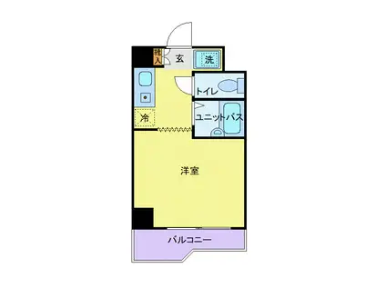 スカイコート文京小石川(ワンルーム/4階)の間取り写真