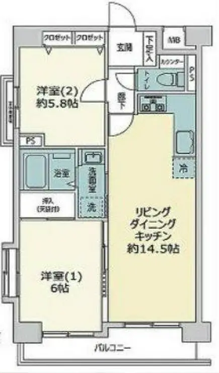 センチュリー横浜関内 9階階 間取り