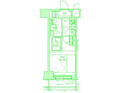 RELUXIA GRANDE 横濱吉野町(1K/7階)の間取り写真