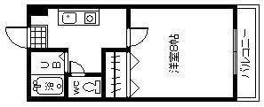サンハイツたなか(1K/3階)の間取り写真
