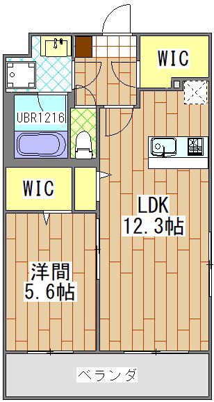 ファーストレジデンスもねの里(1LDK/3階)の間取り写真