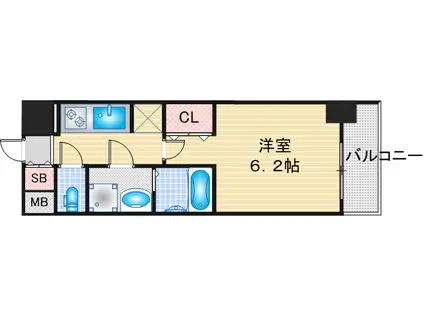 S-RESIDENCE野並駅前BROAD(1K/12階)の間取り写真