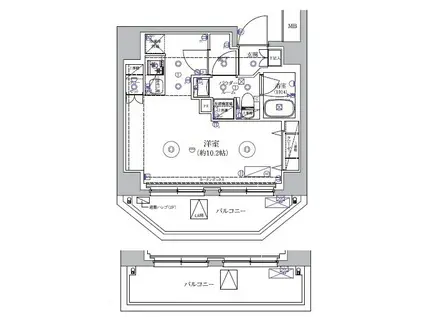RELUXIA CITY森下(ワンルーム/5階)の間取り写真