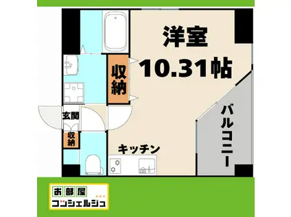 GRANDUKE東別院CREA(ワンルーム/7階)の間取り写真