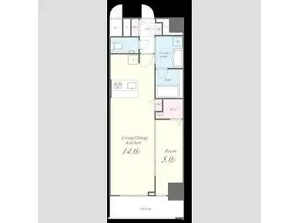 LAA KEA 徳川(1LDK/5階)の間取り写真