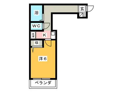 メゾン山岡(1K/1階)の間取り写真