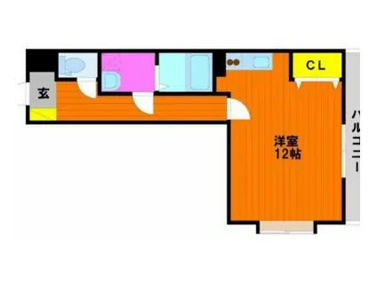 ラ・モール(1K/3階)の間取り写真