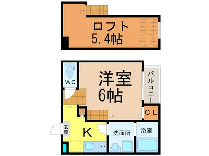 カサベランサ(1SK/1階)の間取り写真