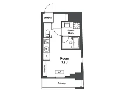 レキシントン・スクエア曙橋(ワンルーム/8階)の間取り写真