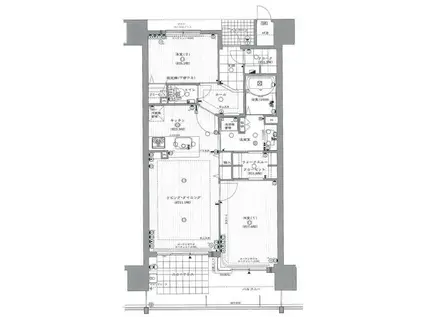 ロイヤルガーデン大供壱番館(2LDK/9階)の間取り写真
