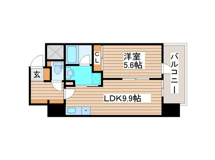 LA・FONTE立町(1LDK/2階)の間取り写真