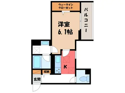 メゾン ド グレイス(1K/1階)の間取り写真