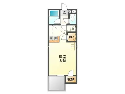 セザンヌ松井(ワンルーム/1階)の間取り写真