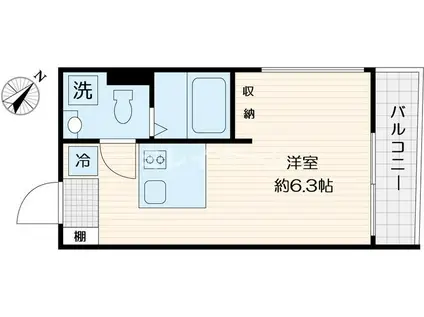 トリアス531(ワンルーム/3階)の間取り写真