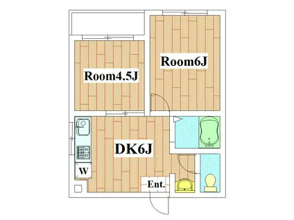 メゾンモリ(2DK/2階)の間取り写真