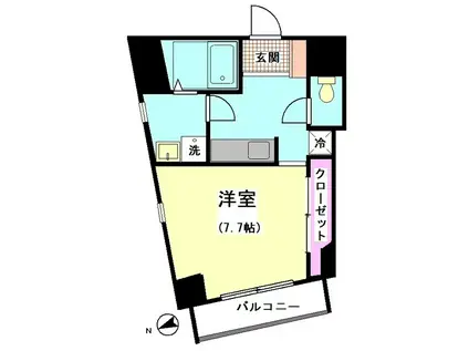 第5ミキビル コンプリート(1K/2階)の間取り写真