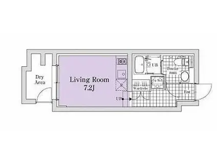 オーキッドレジデンス代々木ウエスト(ワンルーム/B1階)の間取り写真