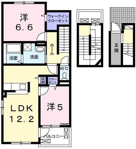 ベル ブリッサ(2LDK/3階)の間取り写真