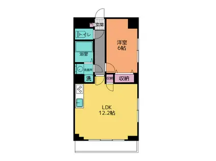 埼玉高速鉄道 川口元郷駅 徒歩7分 10階建 築15年(1LDK/1階)の間取り写真