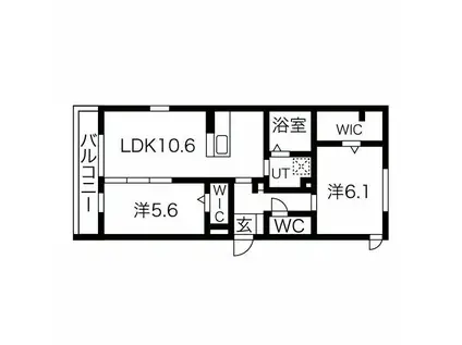 LUCE(2LDK/2階)の間取り写真