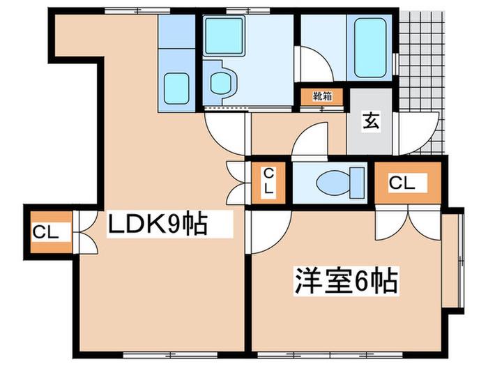 ドルチェ(1LDK/1階)の間取り写真