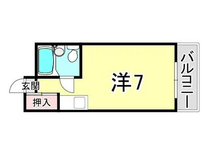 メゾン・ド・エル(ワンルーム/4階)の間取り写真