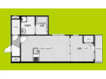 恵我ノ荘マンション(1LDK/2階)の間取り写真