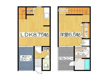 Z SQUARE(1LDK/1階)の間取り写真