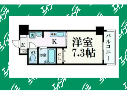 GP栄本町通(1K/12階)の間取り写真