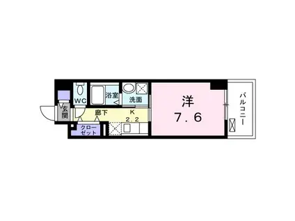 KO-KI おもろ(1K/6階)の間取り写真