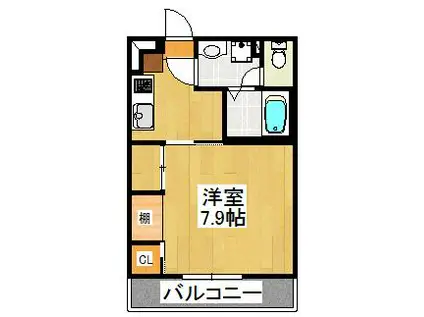 リブリ・コンフォート・フナバシ(1K/3階)の間取り写真