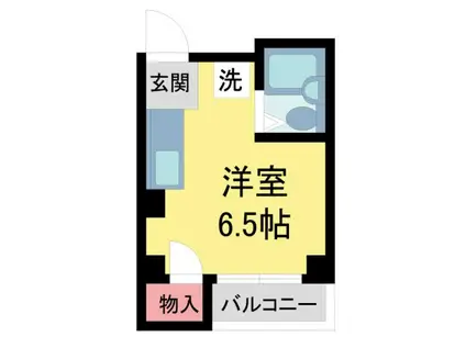 ウイング武庫川(ワンルーム/2階)の間取り写真