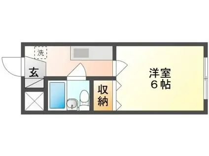 ロイヤルマンション(1K/3階)の間取り写真