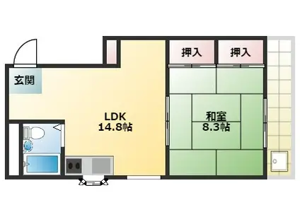 大広第2ビル(2DK/4階)の間取り写真