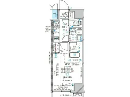ディアレイシャス大須観音III(1K/8階)の間取り写真