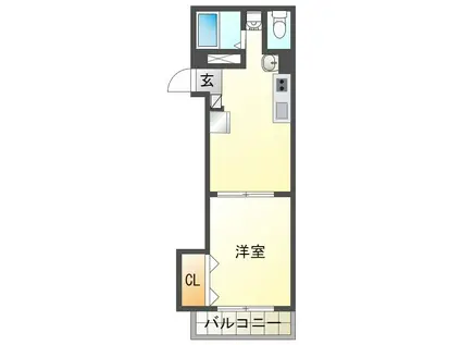 パウゼII(1LDK/2階)の間取り写真