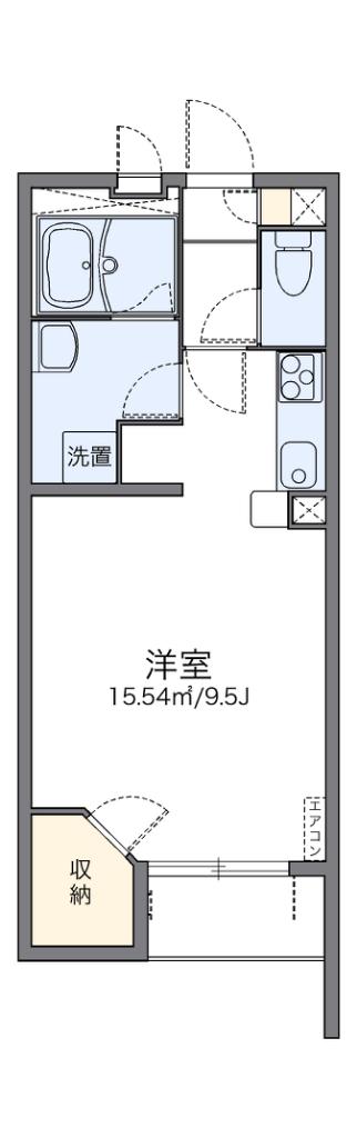 レオネクスト丹比多治井荘(1K/2階)の間取り写真