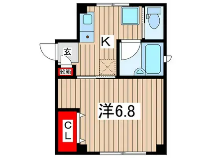 ハイツ高森(1K/1階)の間取り写真