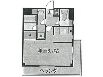 グレース新川崎(1K/4階)の間取り写真